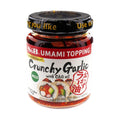 S&B UMAMI TOPPING Crunchy Garlic with Chili Oil 110g front view – Japanese condiment for noodles, rice, and stir-fries